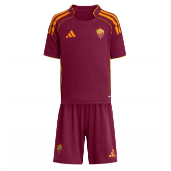 AS Roma Maglia Gara Casa Repliche 2025-26 Bambino Maniche Corte